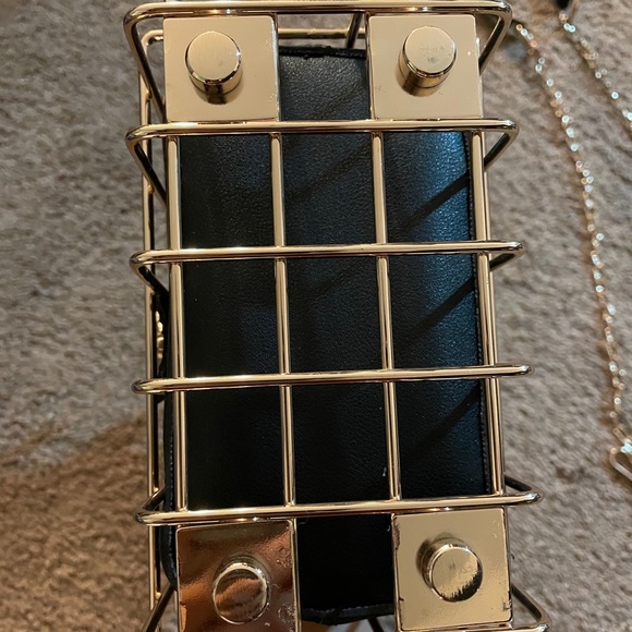 Mini crossbody bag/clutch，black and gold - Picture 6 of 10